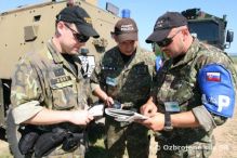 Slovensk vojensk policajti na cvien NATO v Posku